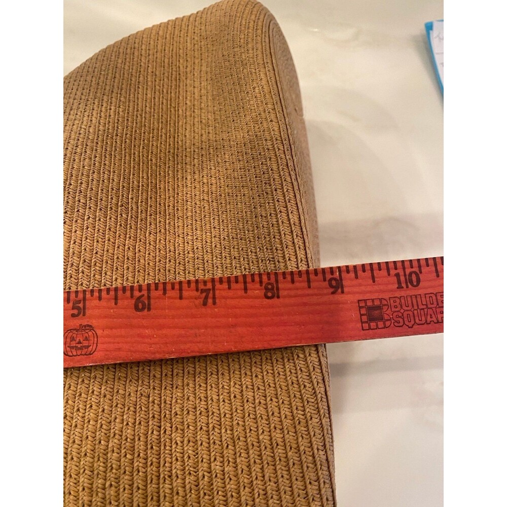 Woven Straw Shoulder Bag w/ Chain Straps Casual Lightweight Travel Vacation Bag - Picture 12 of 12